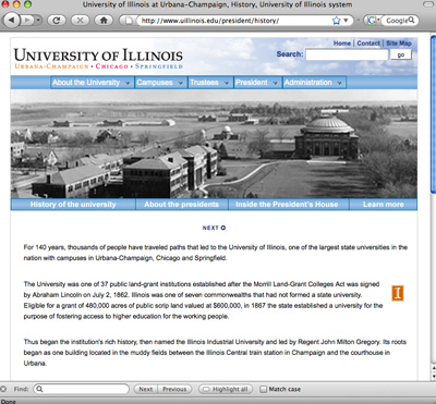 University of Illinois: History of the university